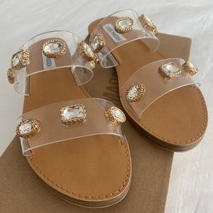 Steve Madden Jem Clear Sandal (Size 7.5)